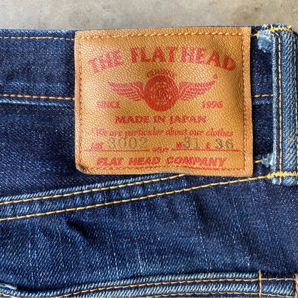 The Flathead Japanese raw selvedge heavyweight denim jeans. Raw hem 29x28 - Picture 8 of 16